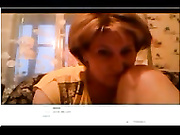 Ludmila masturbates on Skype