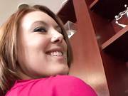 Cammy Fox red-haired bitch fucks her daddy in total