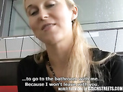 CZECH STREETS - Blonde MILF Подбирали на улице