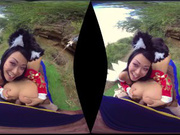 League of Legends Ahri + Nidalee Creampie VR Porn Threesome VRCosplayX.com