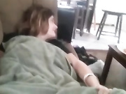 Brother and sister having fun at home