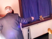 Внучка с подругой убложили дедушку