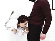 Brooke Haze is having casual sex with her teacher, while no one else is in the classroom