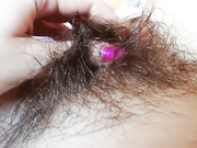 PLAYING WITH MY THICK HAIRY BUSH BIG CLIT PUSSY CLOSE UP