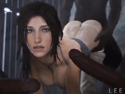 Lara Croft gets fucked in all holes | 3d cartoon porn