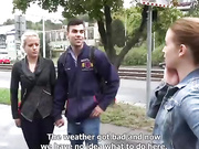 Чешская девушка пригласила пару в сауну, там они и по трахались