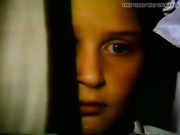 The mother saw that her son was spying on her and began to caress herself