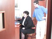 guys for matures Big Russian woman seduced a young intern in the office -g631-clip