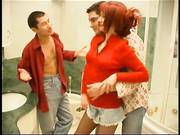 Couple offered bathroom sex to Tajik threesome friend Nathan, Trinity Adam