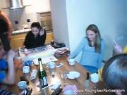 Russian student arrange group sex in the apartment