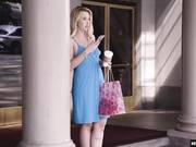 Lucky bum with a hot blond woman.