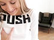 Rather than doing yoga, blonde Tiffany Tatum fucks and moans