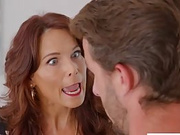 Seductive cougar is fuck her son's good friend after giving him a deep blowjob, to warm up