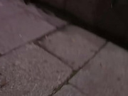 NAKED IN THE STREET! Slutty teens babe looks for dudes to sex in public