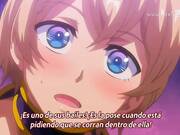 Hentai girl in a suit flaunts her tits and fucks