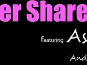 best brunettes are taking turns sucking a stiff dick in the middle of the day