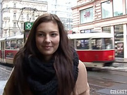 Lovely Czech brunette, Katerina Honza got some money from a stranger to get fucked hardcore