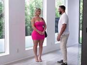 Curvy blonde cheats on her husband with a masseur