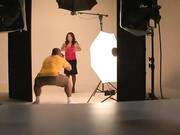 She rubbed her hairy pussy against the face of a short-barreled gun